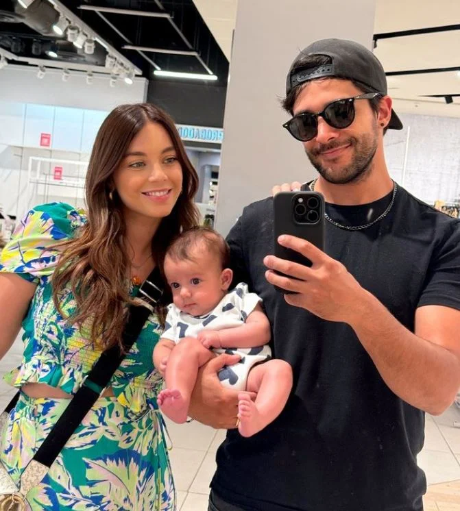 Vale Caballero with her boyfriend Sami Hamoudi and son Kai