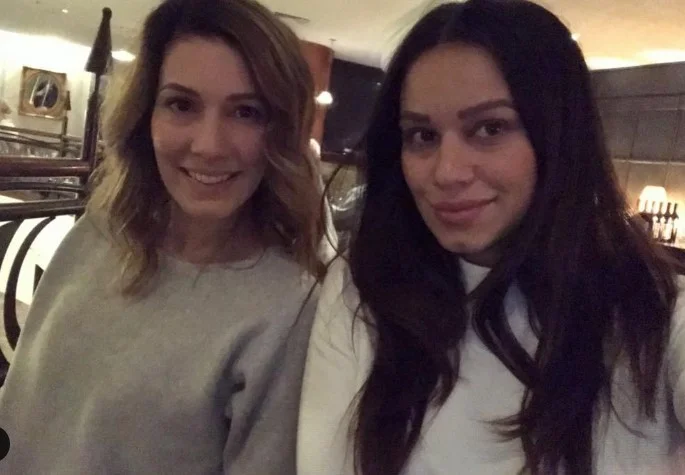 Bec Pereira with her sister
