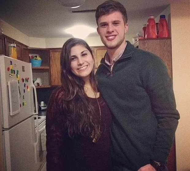 Isabelle Butker with her husband