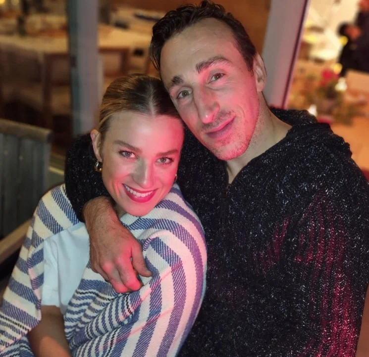 Katrina Sloane with her husband Brad Marchand