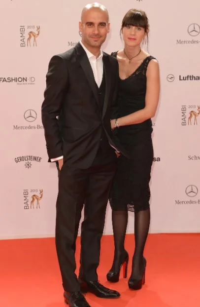 Pep Guardiola with his wife