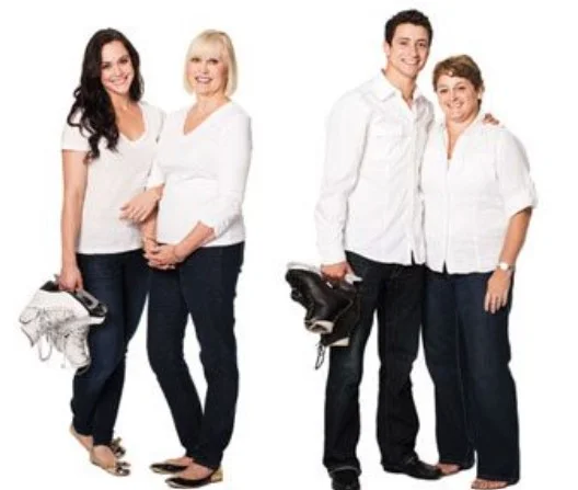 Scott Moir with his mom, wife and mother-in-law