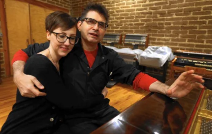 Steve Albini with his wife Heather Whinna
