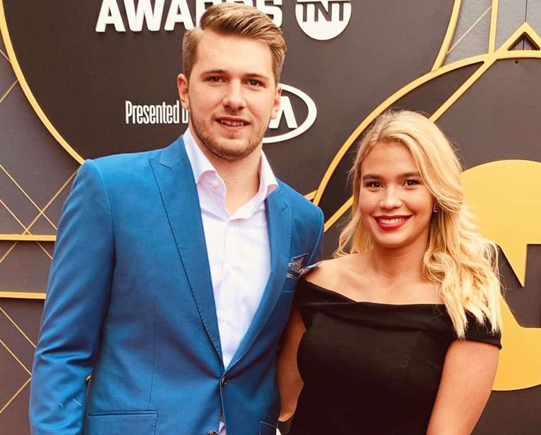 Anamaria Goltes with her boyfriend