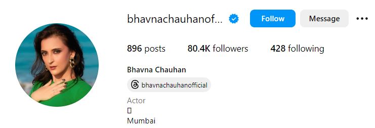 Bhavna Chauhan's Instagram