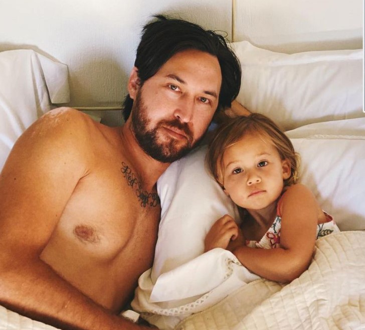 Danny Fujikawa with his daughter