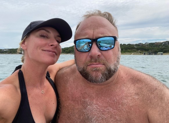 Erika Wulff Jones with her husband Alex Jones