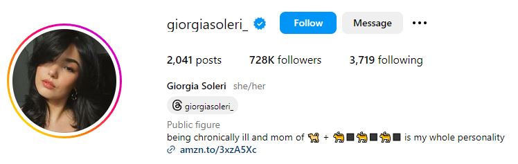 Giorgia Soleri's Instagram