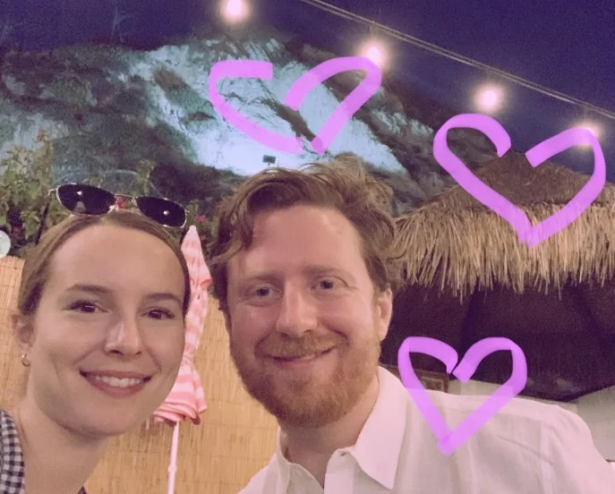 Griffin Cleverly with his wife Bridgit Mendler