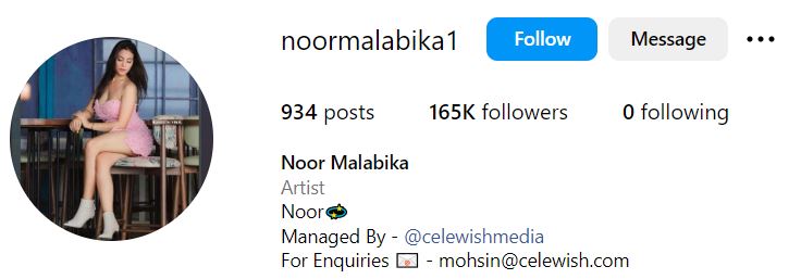 Noor Malabika Das's Instagram