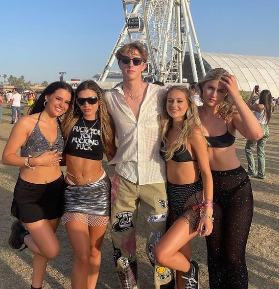 Rush Holland with his friends