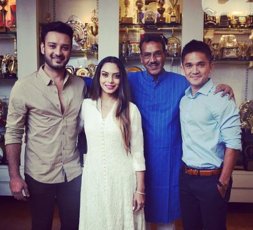 Sonam Bhattacharya with her family