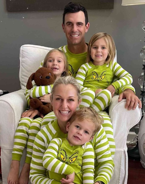 Billy Horschels with his wife Brittany Horschel and kids