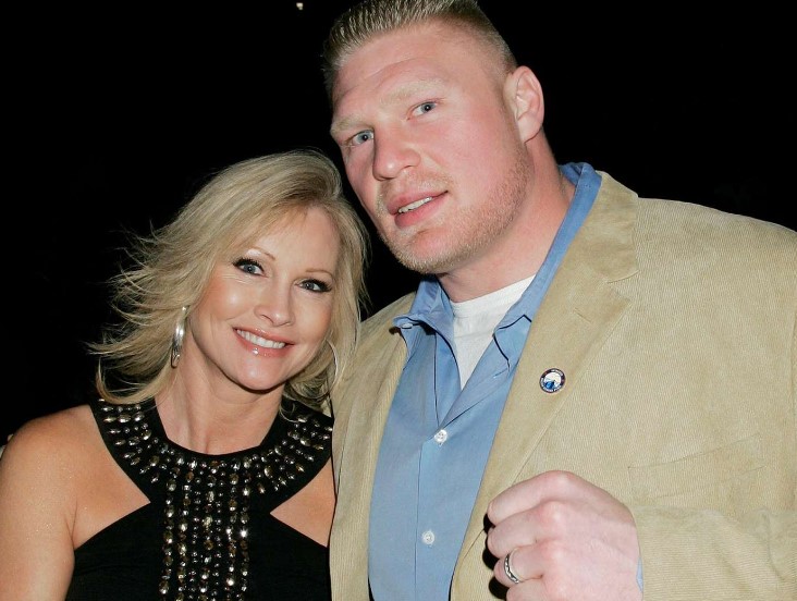 Brock Lesnar with his wife