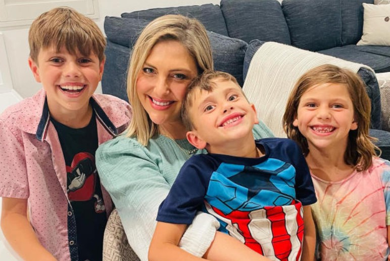Gina Kirschenheiter with her kids