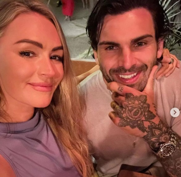 Laura Woods with her boyfriend