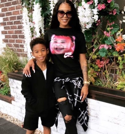 Moniece Slaughter and her son