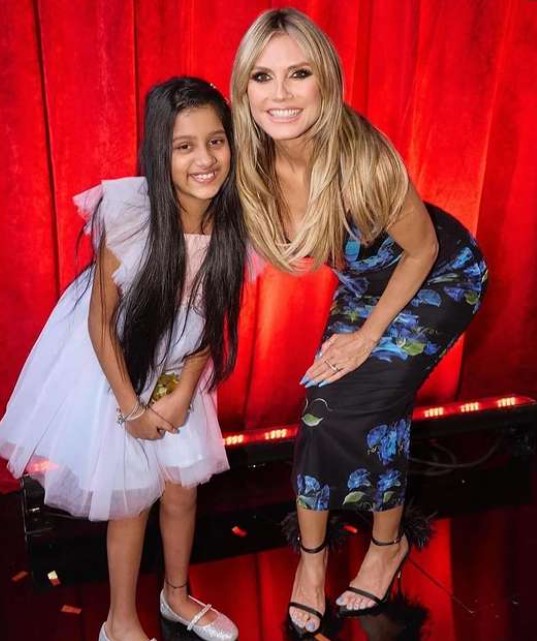 Pranysqa Mishra with Heidi Klum