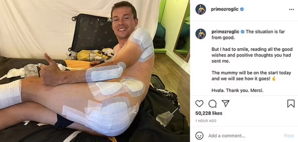 Primoz Roglic injury