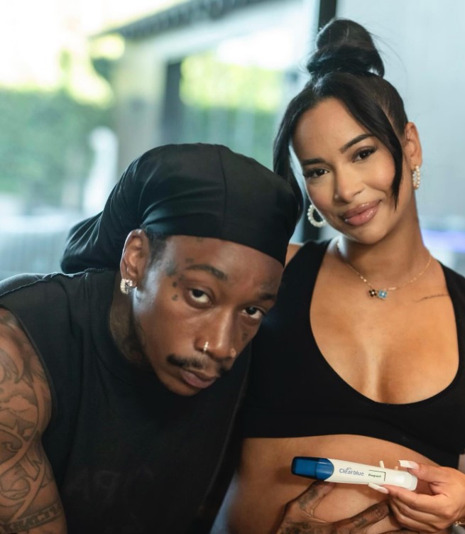 Wiz Khalifa with his partner Aimee Aguilar