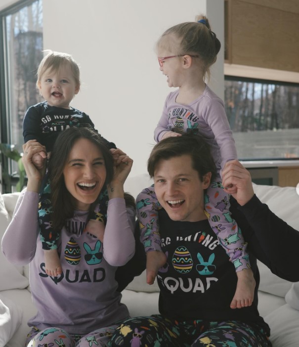 Abbie Herbert with her husband Josh Herbert and kids