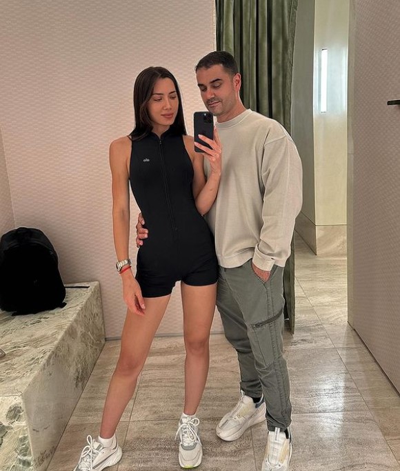 Georgina Mazzeo with her husband