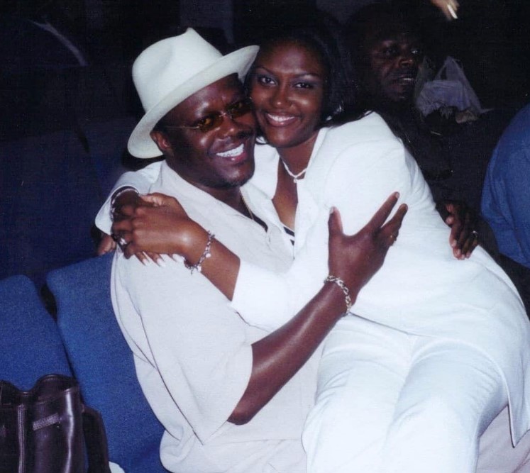 Je'Niece McCullough with her late father