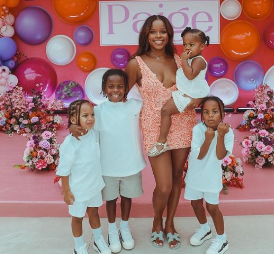 Paige Milian with her kids