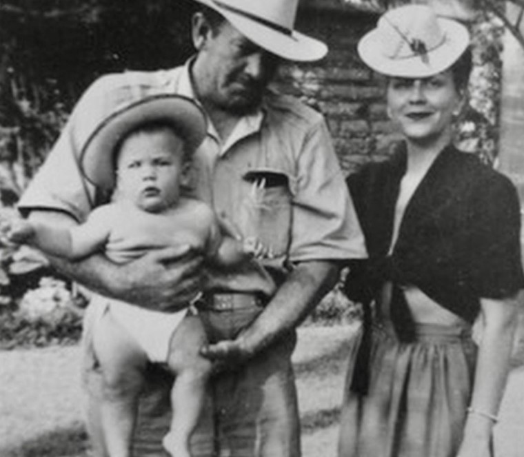 Gwyndolyn Conger with her ex-husband John Steinbeck and son