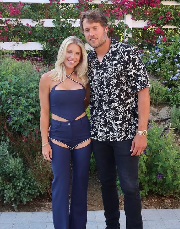 Kelly Hall with her husband Matthew Stafford