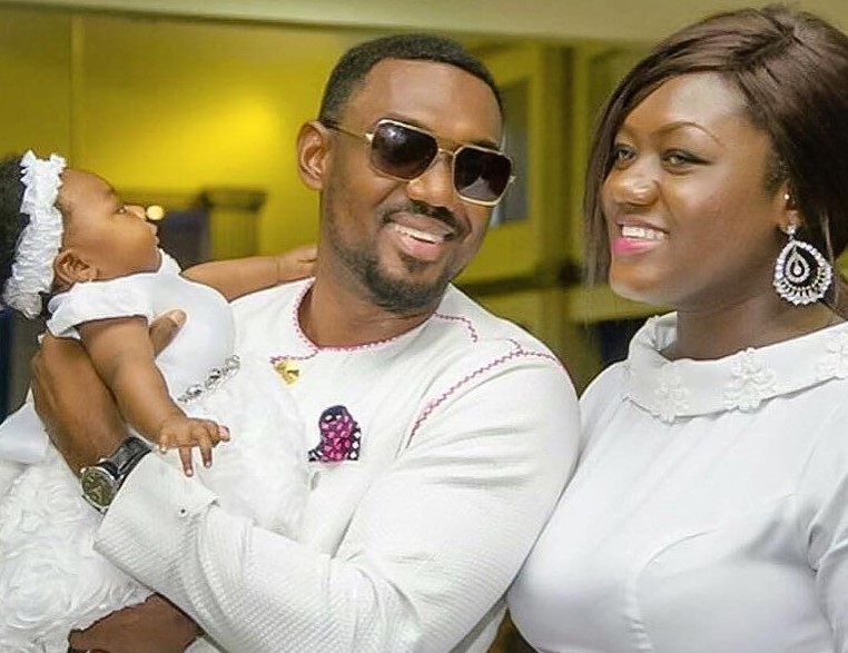 Naomi Woode with her husband and daughter
