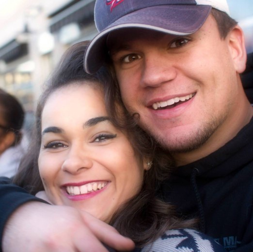 Paige Hartman with her husband