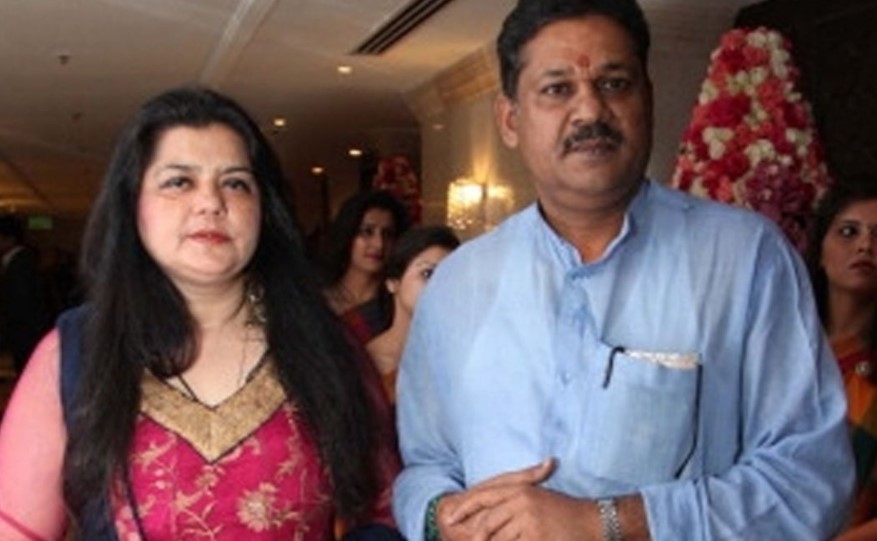 Poonam Azad with her husband