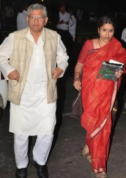 Seema Chisti Yechury with her husband Sitaram Yechury