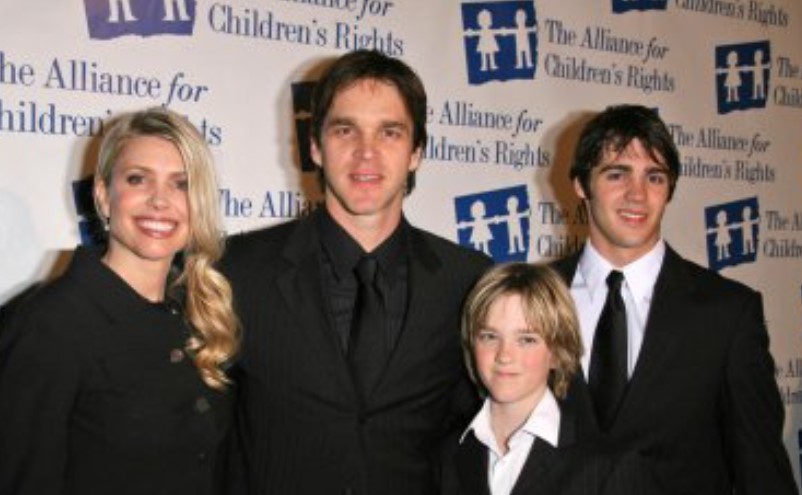Stacey Toten with her husband and kids