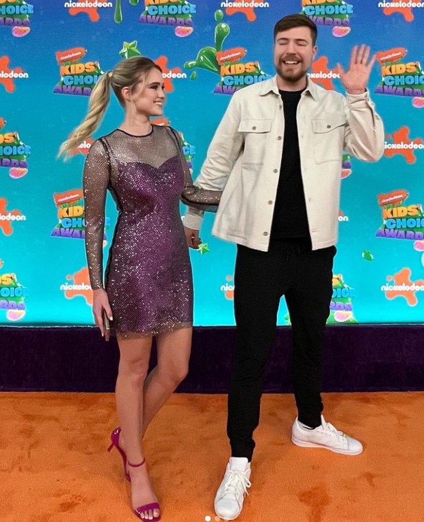 Thea Booysen with her boyfriend MrBeast