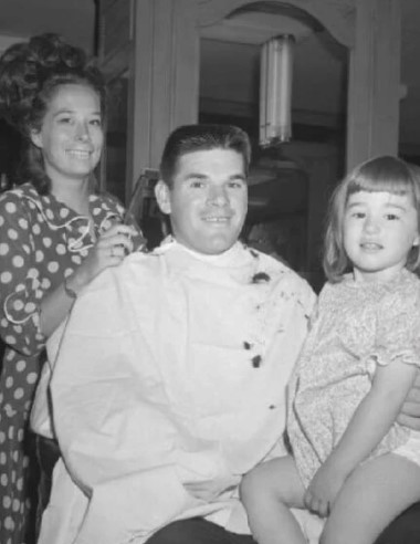 Karolyn Englehardt with her ex-husband and daughter