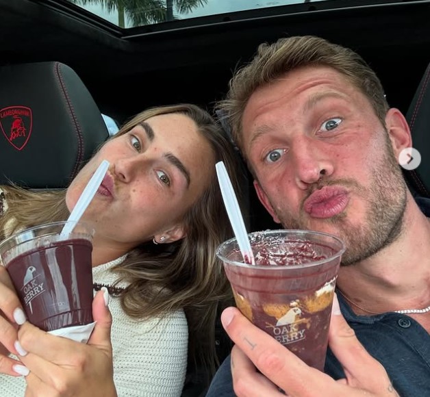 Georgios Frangulis with his girlfriend Aryna Sabalenka