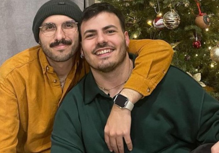 Kyle Attard with his boyfriend