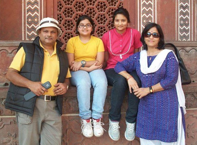 Preeti Panigrahi with her family