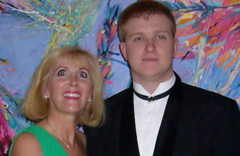 Rory Sykes with his mother