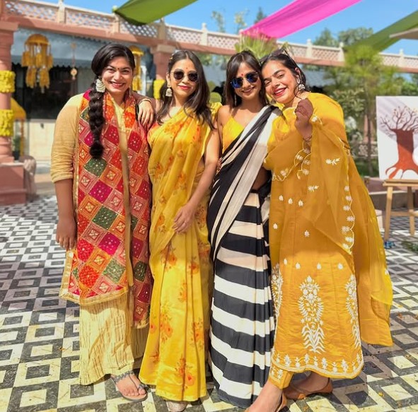 Sharanya Iyer with her friends