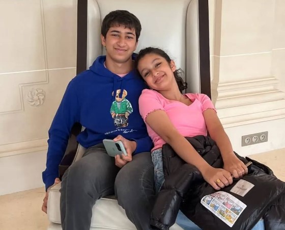Sitara Ghattamaneni with her brother Gautam Ghattamaneni