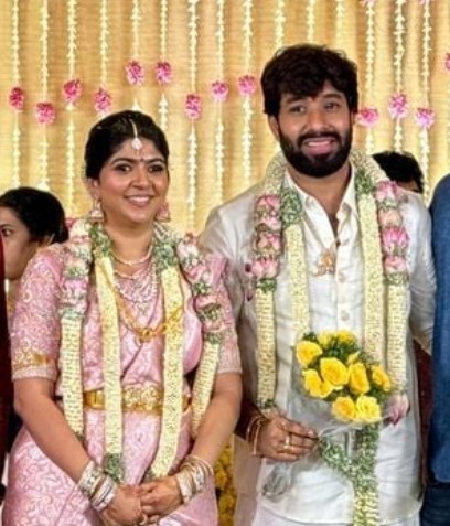 Aishwarya Prabhu and her husband Adhik Ravichandran
