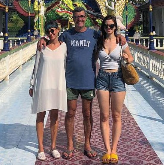 Giorgia Andriani with her parents