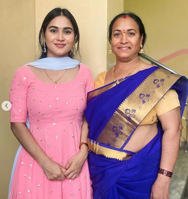 Kanchan Bamne with her mom
