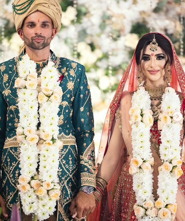 Lerisha Munsamy and her husband Keshav Maharaj's wedding image
