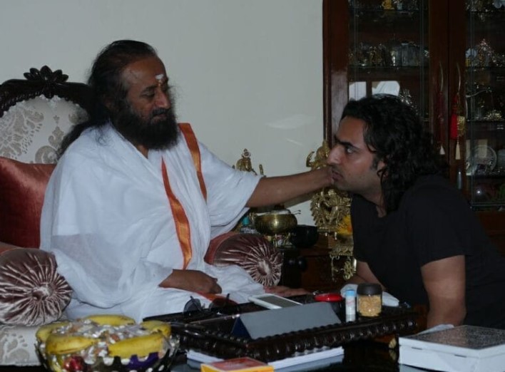 Lovel Dhawan with Sri Sri Ravi Shankar