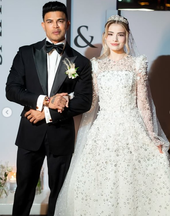 Milena Alexandra and her husband Sahil Khan's wedding image