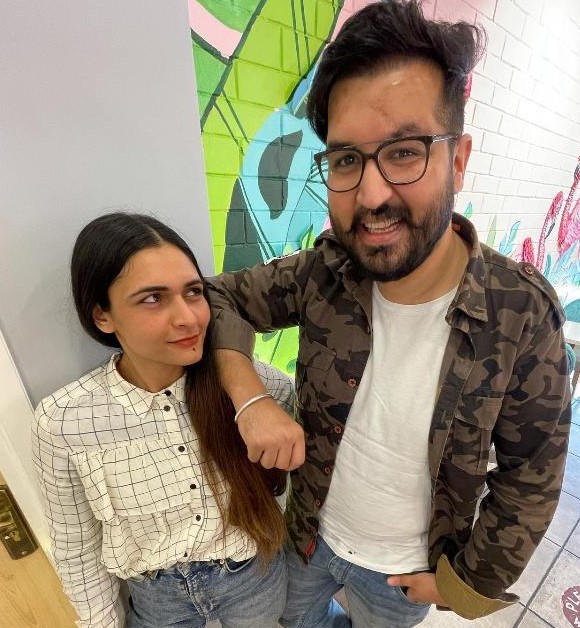 Mukti Gautam with her husband Onkar Randhawa